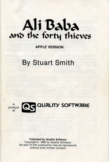 Ali Baba And The Forthy Theives Manual - Virtual Apple