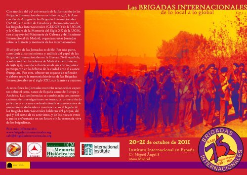 Las Brigadas Internacionales - Universidad Complutense de Madrid