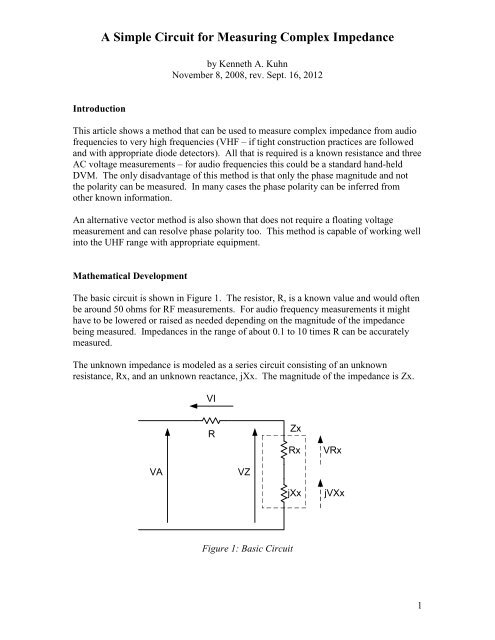 A Simple Circuit for Measuring Complex Impedance - Ken Kuhn's