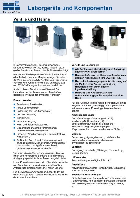 07 Laborgeräte und Komponenten - HiTec Zang GmbH