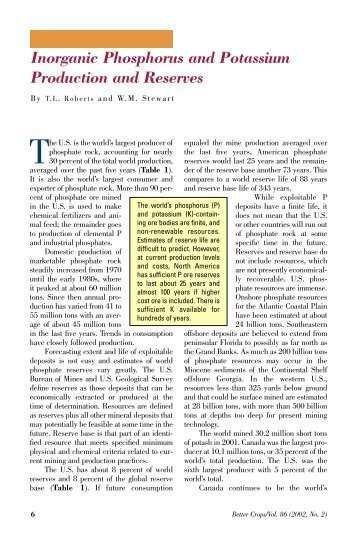 Inorganic Phosphorus and Potassium Production and ... - Greenpi.info