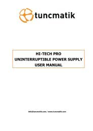Hitech Pro User Manual English - Tuncmatik