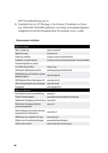 Praktijkgids Risicomanagement en Medische technologie - VMS