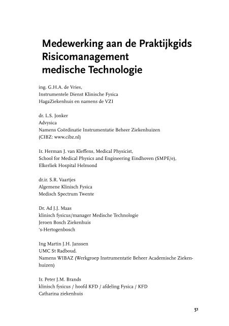 Praktijkgids Risicomanagement en Medische technologie - VMS