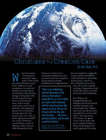 Christians and Creation Care (Torch Magazine) - Cedarville University