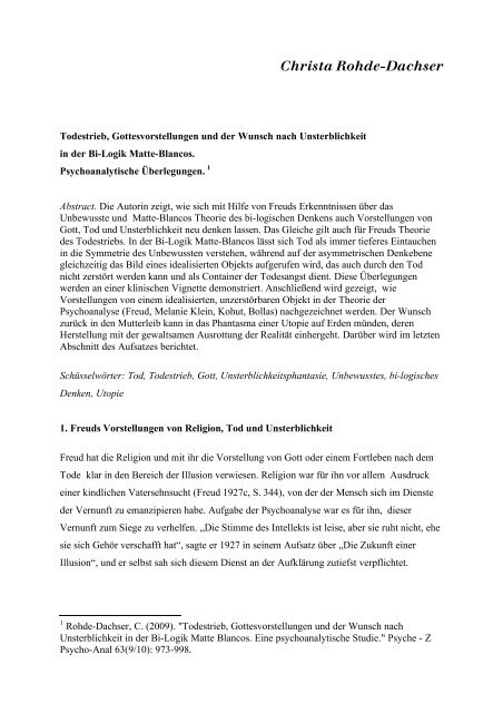 Download - Prof. Dr. Christa Rohde-Dachser