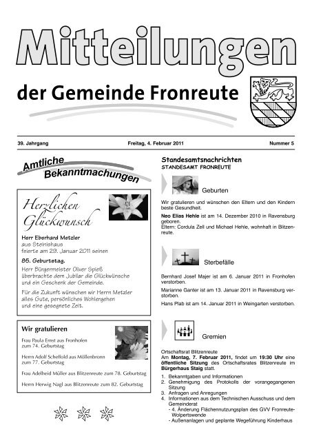 FRONHOFEN - Fronreute