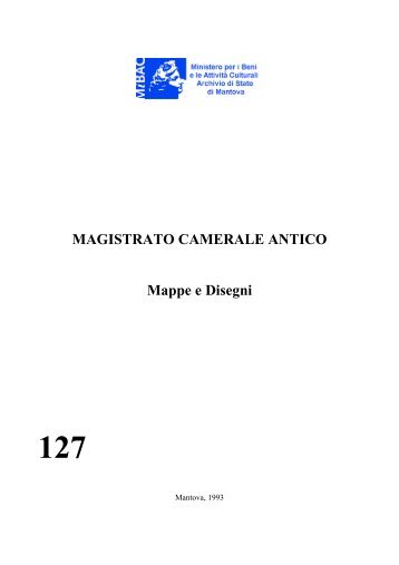 MAGISTRATO CAMERALE ANTICO Mappe e Disegni 127