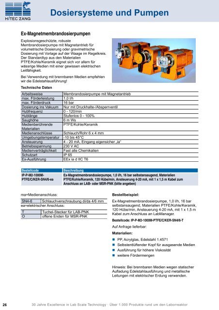 09 Dosiersysteme und Pumpen - HiTec Zang GmbH