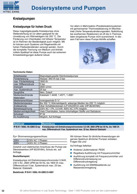 09 Dosiersysteme und Pumpen - HiTec Zang GmbH