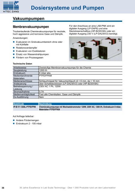 09 Dosiersysteme und Pumpen - HiTec Zang GmbH