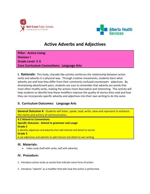 Active Adverbs and Adjectives