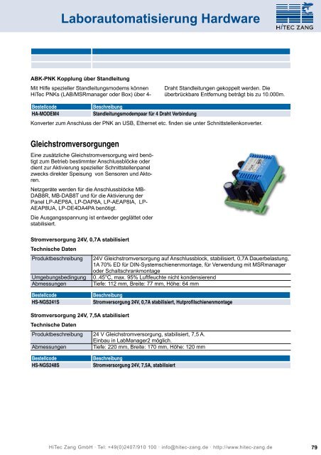 04 Laborautomatisierung Hardware - HiTec Zang GmbH