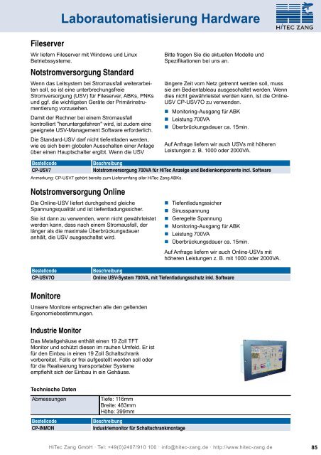 04 Laborautomatisierung Hardware - HiTec Zang GmbH