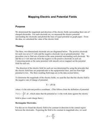 Mapping Electric and Potential Fields