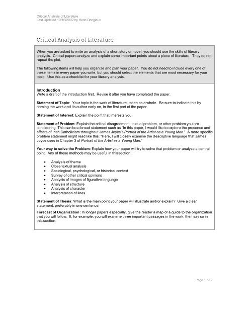 Critical Analysis Of Literature critical-analysis-of-literature