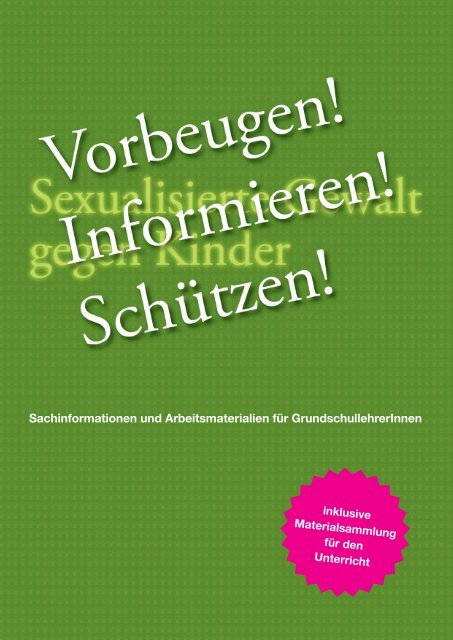 Vorbeugen! Informieren! SchÃ¼tzen mit Sachinformationen und ...