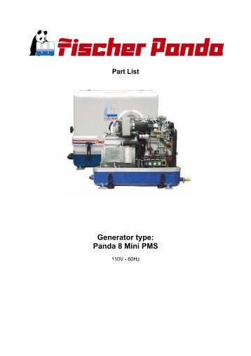 Generator type: Panda 8 Mini PMS - Fischer Panda Generators Inc.