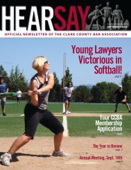 Sept 09 cover - Clark County Bar Association