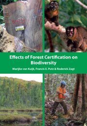 Effects of Forest Certification on Biodiversity - Tropenbos International