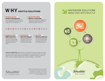 NOTEBOOK SOLUTIONS - Shuttle