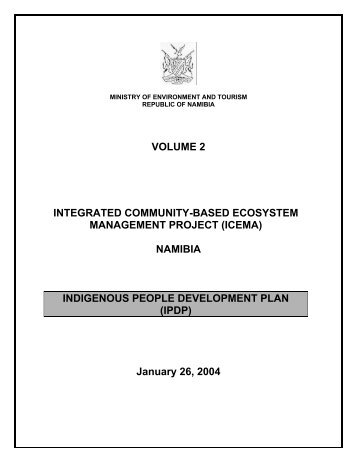 2. Indigenous people development plan - Ministry of Environment ...