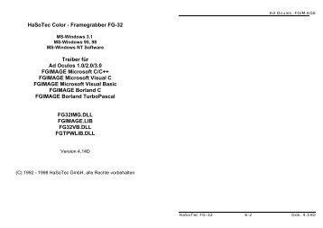 HaSoTec Color - Framegrabber FG-32 Treiber für Ad Oculos 1.0/2.0 ...