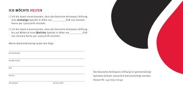 Spendenkarte Deutsche Antisepsis Stiftung