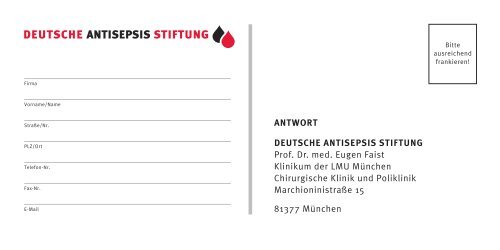 Spendenkarte Deutsche Antisepsis Stiftung
