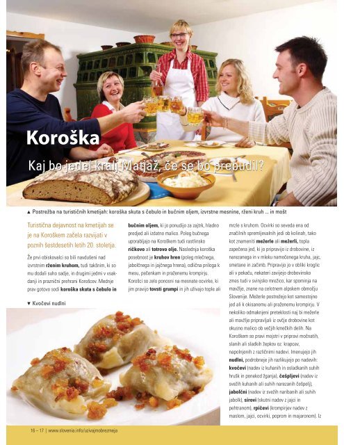 Gastronomska popotovanja od Gorenjske prek avstrijske Koro{ke do ...