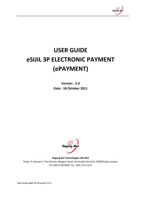 User Guide Esijil 3p Electronic Payment Fama
