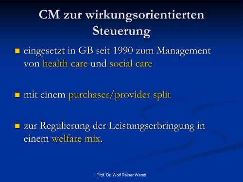 Case Managementversus Sozialarbeit. Abkehr und ... - bei der DGCC!