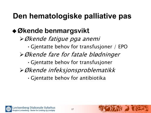 Hematologi og palliasjon. - Helse Bergen