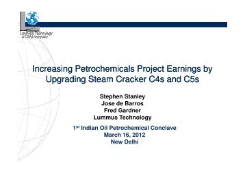 Increasing Petrochemicals Project Earnings by Upgrading Steam ...