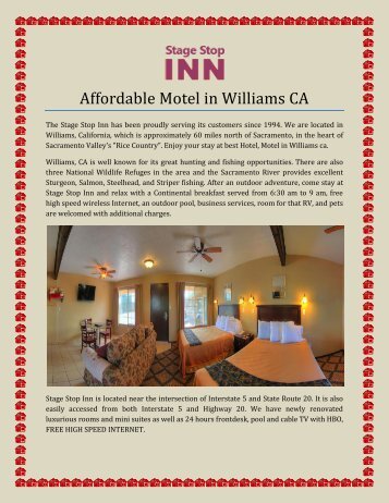 Affordable Motel in Williams CA