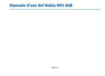 Manuale d'uso del Nokia N95 8GB