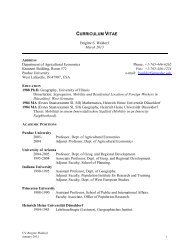 curriculum vitae - Department of Agricultural Economics - Purdue ...