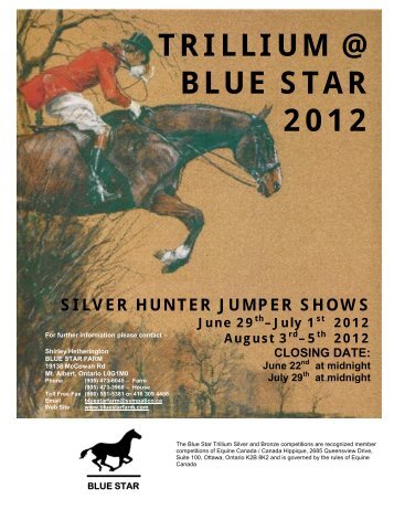 Prize List - Blue Star Farm