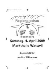 Katalog Regionalschau 2009 - St.Galler Braunvieh