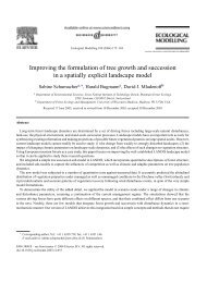 Improving the formulation of tree growth and succession in a ...