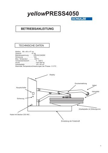 Bedienungsanleitung YellowPress - Walter Schulze GmbH