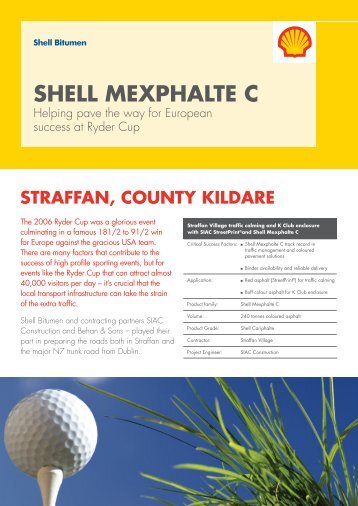 Shell Bitumen - Shell Mexphalte C - K Club Case Study