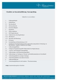 Checkliste zur Kassenführung und Kassenprüfung - Kanzlei WITTE ...