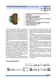 KURZSTRECKENMODEM H-1, H-2, H-5 V.24 - Hedin Tex GmbH