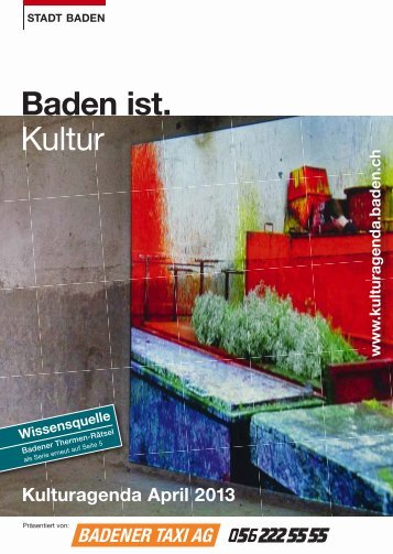 Kulturagenda April 2013 - Veranstaltungen - Stadt Baden