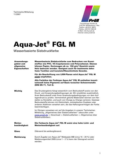 Aqua-Jet® FGL M -  Serilith Online Shop