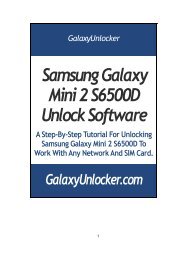 Samsung Galaxy Mini 2 S6500D Unlock Software - GalaxyUnlocker