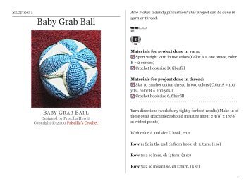 Baby Grab Ball - Priscilla's Crochet