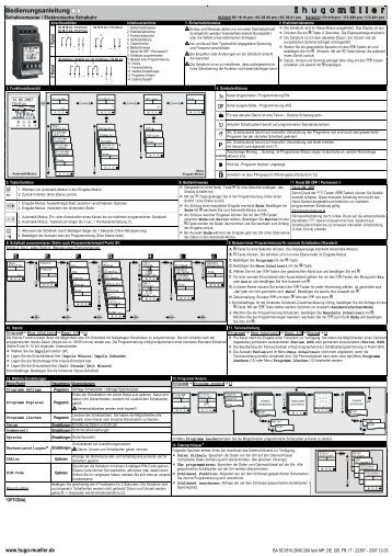 Bedienungsanleitung D - Hugo Müller