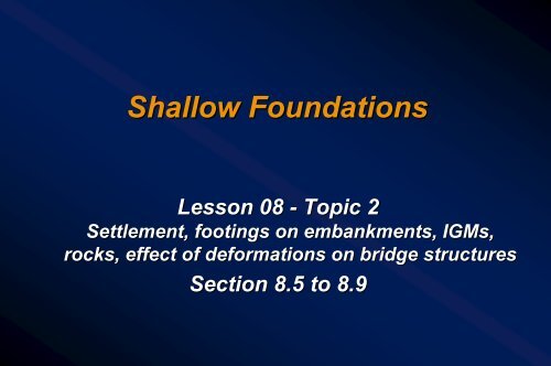 Lesson 08 - Shallow Foundations